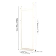 Perchero de pie de color crema, perchero de ropa de pie para el hogar, diseño minimalista para dormitorio, sala de estar, entrada