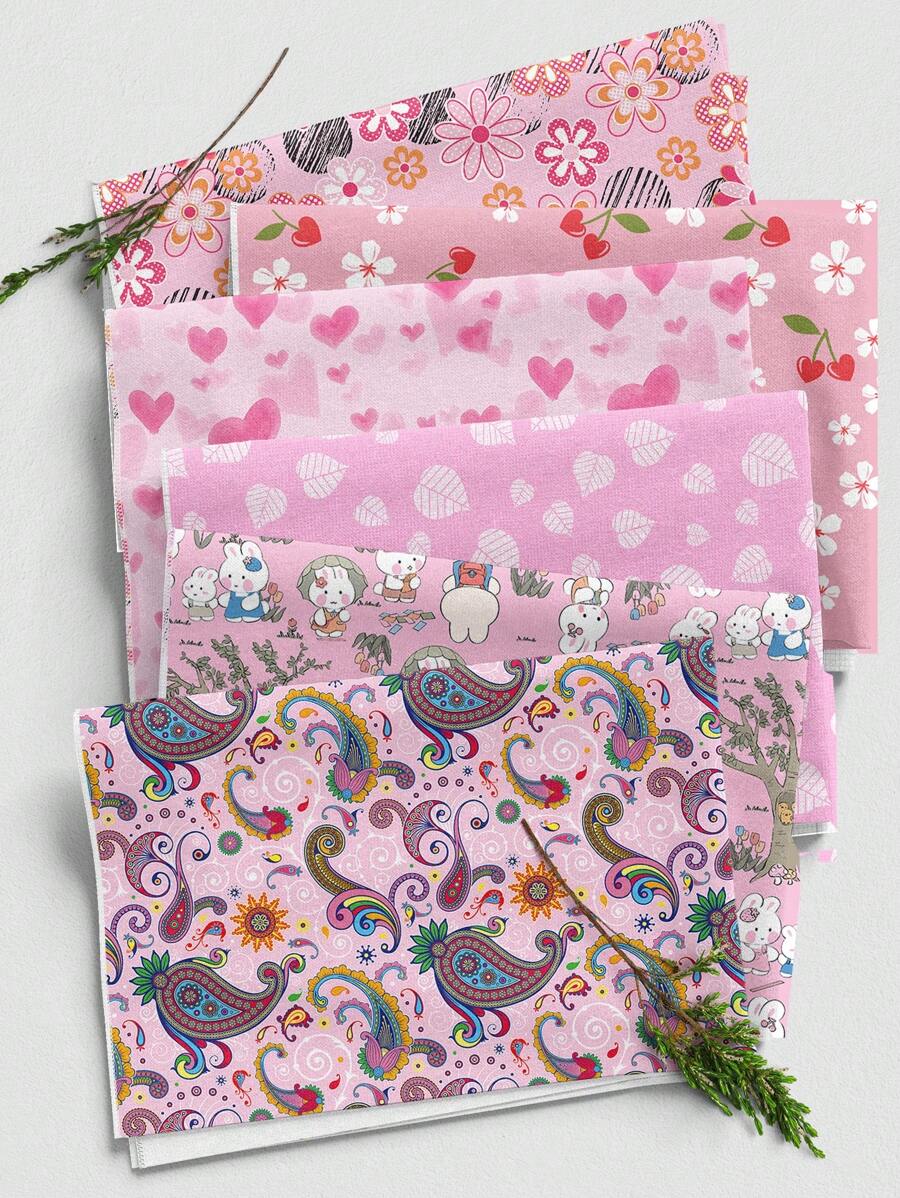 1 件粉色系列 110g/M² 涤纶混纺轻质柔软 DIY 面料适用于桌布、壁挂、服装、包包、防尘罩、枕头