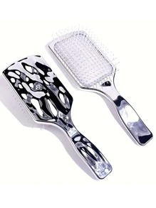 1pc Medium Size Square Plastic Hair Brush With Wave Design Air Cushion, Volumizing Hair Styling Brush For Women, Hair Brush, Comb, Hair Tools, Hair Products And Accessories For Barber Salon Beauty Travel Essentials, Back To School, Travel Holiday Essentials, Hair Accessories For Women, Brush, Hair Brushes, Hair Brush, Detangling Brush, Ball Brush, Mini Hair Brush, Hair Brush Set, Wooden Comb, Hair Brush, Mini Hair Brush, Detangling Brush, Hair Brushes, Curly Hair Brush, Hairdressing Equipment,Travel Essentials,Hairstyle,Hairdressing,Hair Brush,Slick Back Brush,Styling Brush,Curly Hair Brush,Edge Brush,Hair Comb,Brush Hair,Hair Brush Set,Comb Hair,Comb For Curls,Detangling Brush,Hair Brush For Women,Hair,Travel,Hair Products,Hair Tools,Hair Stuff,Barber,Barber Accessories,Barbershop,Hairdressing Equipment - Multicolor - View 6