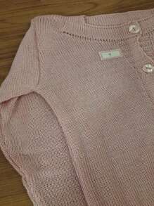 KNITTING BLOUSE FOR GIRLS - Màu Hồng baby - Xem 2