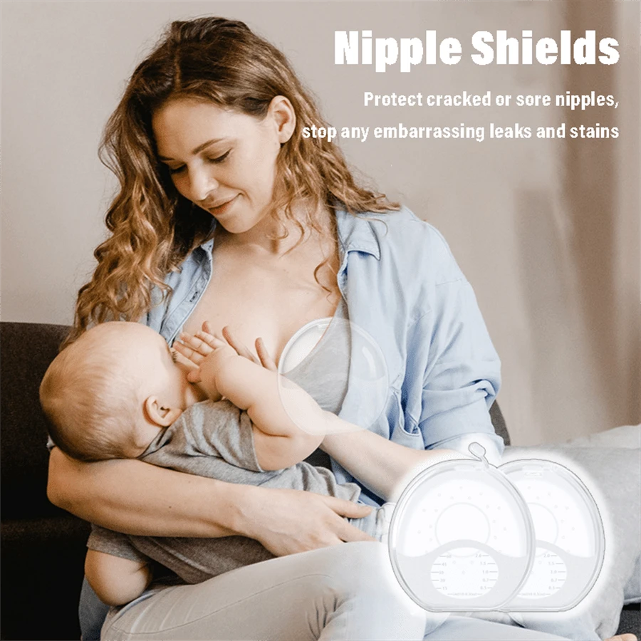 Milk Collector For Breastfeeding 2 Packs Breast Milk Catcher Silicone Breast Pad Nursing Cup Milk Saver For Nursing Moms Protect Sore Nipples Prevent Leaks - Multicolor - View 1
