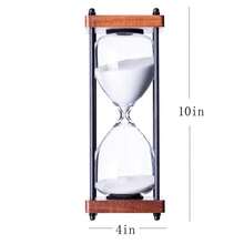 Large Hourglass Timer 60 Minute, Decorative Wooden Sandglass - 白沙 - 查看 3