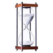 Large Hourglass Timer 60 Minute, Decorative Wooden Sandglass - 白沙 - 查看 2