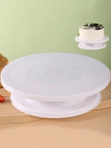 Cake Turntable Baking Rotating Cake Decorating Stand Cake Decorating Tool Cake Decorating Rotating Stand Plastic Cake Turntable - White - View 10