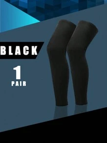 1 par de protectores de piernas de seda fría para deportes al aire libre, protectores de piernas de compresión largos, transpirables y antipolvo, para senderismo, jogging, ciclismo, gimnasio, rodilleras deportivas y de gimnasio. - Multicolor - Ver 5