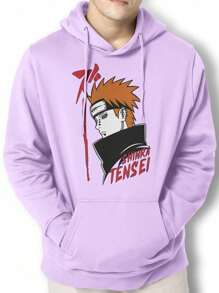 Sweatshirt Pain Shinra Tensei Kangaroo Blouse BPJ2 - 中紫紅色 - 查看 1