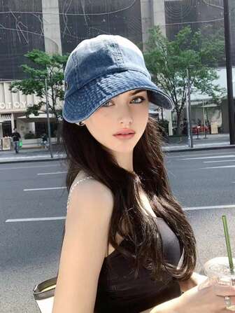 1ชิ้น หมวกบีนนี่แบบง่าย สีพื้น สตรี, หมวกแฟชั่นขนาดใหญ่ แบบง่าย สำหรับใส่ในชีวิตประจำวัน