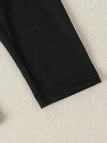 2 件套女婴猫咪印花长袖 T 恤和豹纹休闲裤套装，春季/秋季 - 粉色 - 查看 5