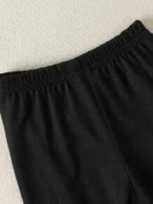 2 件套女婴猫咪印花长袖 T 恤和豹纹休闲裤套装，春季/秋季 - 粉色 - 查看 6