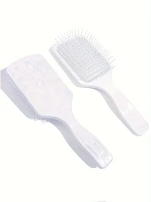 1pc Medium Size Square Plastic Hair Brush With Wave Design Air Cushion, Volumizing Hair Styling Brush For Women, Hair Brush, Comb, Hair Tools, Hair Products And Accessories For Barber Salon Beauty Travel Essentials, Back To School, Travel Holiday Essentials, Hair Accessories For Women, Brush, Hair Brushes, Hair Brush, Detangling Brush, Ball Brush, Mini Hair Brush, Hair Brush Set, Wooden Comb, Hair Brush, Mini Hair Brush, Detangling Brush, Hair Brushes, Curly Hair Brush, Hairdressing Equipment,Travel Essentials,Hairstyle,Hairdressing,Hair Brush,Slick Back Brush,Styling Brush,Curly Hair Brush,Edge Brush,Hair Comb,Brush Hair,Hair Brush Set,Comb Hair,Comb For Curls,Detangling Brush,Hair Brush For Women,Hair,Travel,Hair Products,Hair Tools,Hair Stuff,Barber,Barber Accessories,Barbershop,Hairdressing Equipment - Multicolor - View 7