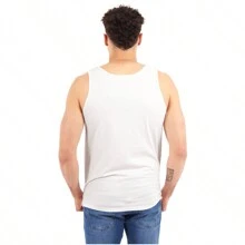 Bring The Heat Baseball Pitcher Tank Top Sleeveless Tee Men - White - View 2