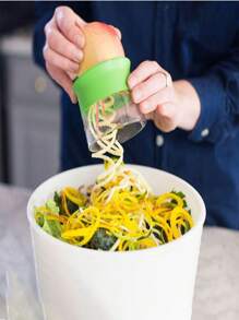 1 Peça Ralador Giratório Espiral, Fatiador de Vegetais Multifuncional, Desfiador de Batata, Utensílio de Cozinha