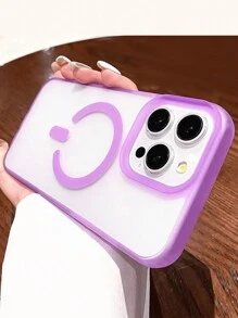 1pc Premium Frosted Semi-Transparent Magnetic Phone Case Compatible With 16promax/16/16pro/16plus/15/15promax/15pro/11/12/13/14promax/11pro/11promax/12pro/12promax/13pro/13promax/14pro/14promax, Creative Design