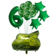 Globo de aluminio de 32 pulgadas con tema militar de camuflaje de campo para decoración de fiesta de cumpleaños, figuras - multicolor - Ver 11