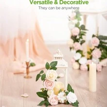 10/25 peças Flores artificiais multicoloridas, espuma de marfim de cor verdadeira, rosas falsas com hastes, buquê de casamento faça você mesmo, arranjo central de chá de panela multicolorido, decoração de mesa de festa, embalagem de saco OPP (excluindo caixa), dia dos namorados, presente - Multicolorido - Ver 9