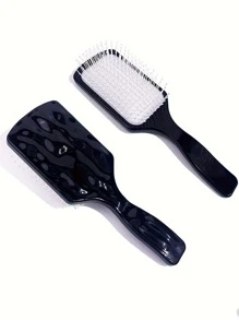 1pc Medium Size Square Plastic Hair Brush With Wave Design Air Cushion, Volumizing Hair Styling Brush For Women, Hair Brush, Comb, Hair Tools, Hair Products And Accessories For Barber Salon Beauty Travel Essentials, Back To School, Travel Holiday Essentials, Hair Accessories For Women, Brush, Hair Brushes, Hair Brush, Detangling Brush, Ball Brush, Mini Hair Brush, Hair Brush Set, Wooden Comb, Hair Brush, Mini Hair Brush, Detangling Brush, Hair Brushes, Curly Hair Brush, Hairdressing Equipment,Travel Essentials,Hairstyle,Hairdressing,Hair Brush,Slick Back Brush,Styling Brush,Curly Hair Brush,Edge Brush,Hair Comb,Brush Hair,Hair Brush Set,Comb Hair,Comb For Curls,Detangling Brush,Hair Brush For Women,Hair,Travel,Hair Products,Hair Tools,Hair Stuff,Barber,Barber Accessories,Barbershop,Hairdressing Equipment - Multicolor - View 9