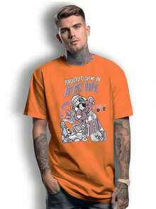 Pink Panther Basic T-Shirt Cell Phone 100% Cotton Shirt GPJ1 - trái cam - Xem 1