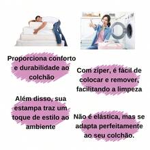 Printed Pattern Single Mattress Cover With Zipper - 乾枯玫瑰色 - 查看 5