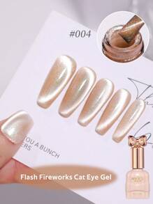 annies 10ml 1pc/6pcs Reflective Cat Eye Gel Nail Polish, Magnetic UV LED Removable Gel Nail Polish, 6 Colors Semi-Permanent Crystal Cat Eye Gel Nail Polish Set