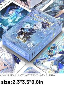 50/55pcs Anime Holographic Card, Otaku Game Merchandise, Character Postcard Collection