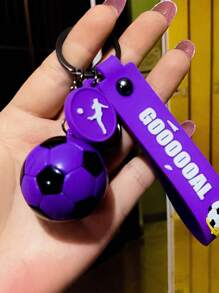 1pc Durable Multi-Color Football/Soccer Pendant, Key Chain, Resin Crafted, Fashion Sports Fan Accessory