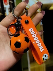 1pc Durable Multi-Color Football/Soccer Pendant, Key Chain, Resin Crafted, Fashion Sports Fan Accessory
