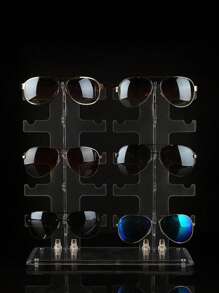 5 Pares De Monturas De Anteojos De Plástico Transparente De Color, Exhibidores De Gafas De Sol, Exhibidores De Lentes, Mostradores Para Gafas, Estantes De Exhibición De Mostrador - Negro - Ver 9