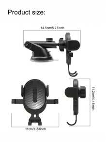 Suction Cup Style Universal Car Phone Holder, Adjustable Car Dashboard Mount, Multi-Function Telescopic Suction Cup Phone Stand