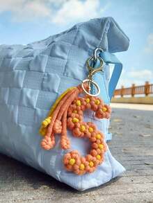 1Pc Braided Keychain Handmade Keychain Wristlet For Women Girls Braided Letter Charm Hand-Woven Pendant Birthday For Purse Bag Pendant - Multicolor - View 10