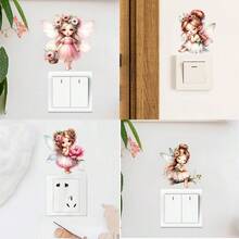 Self-Adhesive Fairy, Inspirational English Text, Cartoon Fairy Decoration Removable PVC Wall Sticker For Living Room, Entrance, Bedroom, Kids Room - Multicolor - View 3
