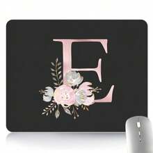 1个A-Z方形鼠标垫，粉色字母图案，电脑鼠标垫，笔记本鼠标垫，办公桌垫，平板电脑垫，返校季游戏鼠标垫，桌面配件，办公用品，办公桌配件，鼠标垫，桌面鼠标垫 - 彩色 - 查看 3