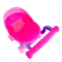 Pink Doll Stroller Children's Toy Girl - 玫紅色 - 查看 4