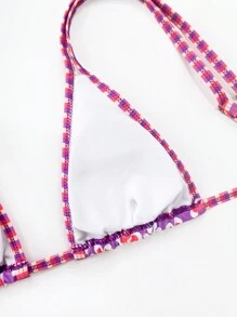 New Ditsy Floral Halter Tied Back Cute Bikini, Women Summer Beach Holiday Set, Bathing Suit