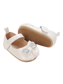 0-1 岁婴儿公主软底舒适学步鞋，春秋款 - 白色 - 查看 5