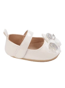 0-1 岁婴儿公主软底舒适学步鞋，春秋款 - 白色 - 查看 3