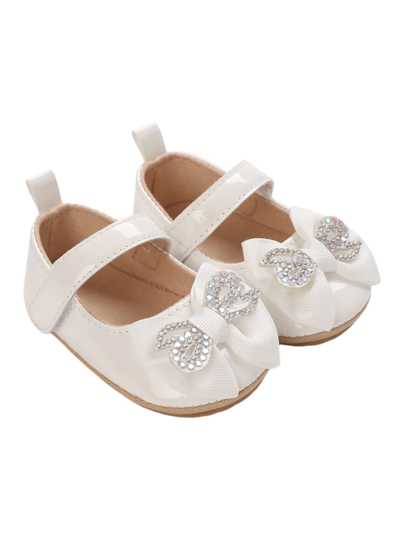 0-1 岁婴儿公主软底舒适学步鞋，春秋款 - 白色 - 查看 1