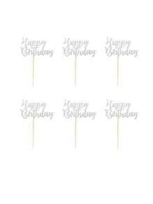 12 pièces Décorations de dessus de gâteau d'anniversaire joyeux, Noël