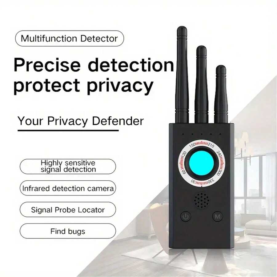 Rechargeable Portable Privacy Scanner - Accurately Detects Hidden Cameras, Wireless Infrared Cameras, And USB Charging Eavesdroppers For Advanced Security And Privacy Protection - No Wireless Signal Transmission Function For Added Peace Of Mind
