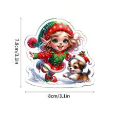 1 万圣节仙女仙女、绿蝴蝶仙女节日派对装饰、圣诞仙女仙女、家庭花园树牌匾标志、背包钥匙链吊坠 - 彩色 - 查看 2