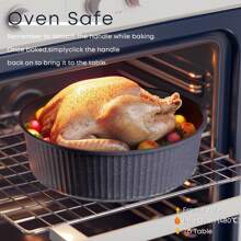 RIOVARM-EU RIOVARM Induction Pots And Pans Set With Removable Handles, Non-Stick Granite Stackable Cookware Set With Silicone Lids, Space-Saving Pot & Pan Sets Without PFOA, Frying Pan, Casseroles - Navy Blue - View 5