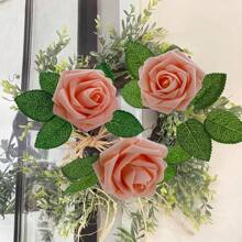 10/25 peças Flores artificiais multicoloridas, espuma de marfim de cor verdadeira, rosas falsas com hastes, buquê de casamento faça você mesmo, arranjo central de chá de panela multicolorido, decoração de mesa de festa, embalagem de saco OPP (excluindo caixa), dia dos namorados, presente - Multicolorido - Ver 8