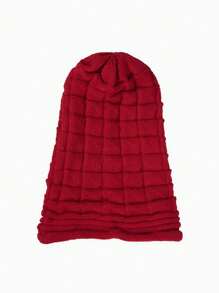 2024 New Explosive Pleated Flanged Pullover Hat Women's Fall And Winter Ski Woolen Hat Europe And The United States Outdoor Knitted Hat