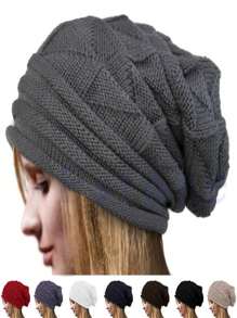 2024 New Explosive Pleated Flanged Pullover Hat Women's Fall And Winter Ski Woolen Hat Europe And The United States Outdoor Knitted Hat