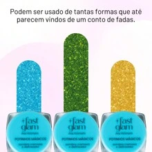 Creamy Eyeshadow And Eyeliner Ana Hickmann Fast Glam Potinhos Mágicos - 藍色閃光 - C399 - 查看 3