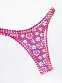 New Ditsy Floral Halter Tied Back Cute Bikini, Women Summer Beach Holiday Set, Bathing Suit