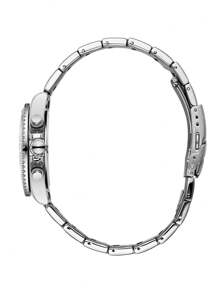 BIDEN 1pc Ladies' Watch, Chronograph, Waterproof, Calendar, Stainless Steel Strap, Stylish And Elegant Quartz Ladies' Watch+Free Steel Strip Cutting Tool+Free Box