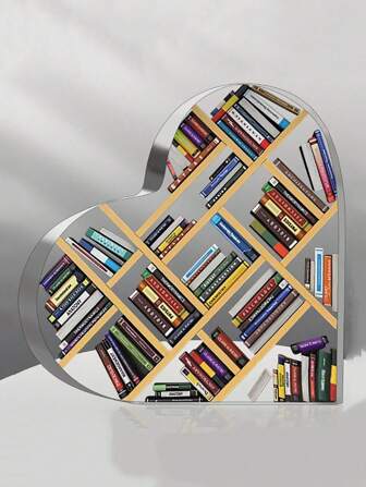 1pc,Acrylic Heart Shaped Book Lover,Christmas Gift Lovers Heart Librarian Ornament,Teachers' Day Gifts,Teacher Appreciation Gifts,Christmas Gift