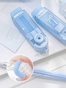 Refillable Sliding Erasers, Shiny Transparent, Replaceable, Reduce Dust, Cleaning Correction Tool, Suitable For Office And School - One Size - View 8