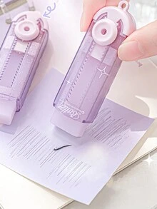 Refillable Sliding Erasers, Shiny Transparent, Replaceable, Reduce Dust, Cleaning Correction Tool, Suitable For Office And School - One Size - View 4