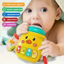 Interactive Singing & Light-Up Baby Bottle Toy - Chewable Teether For Newborn, Musical Bottle Gift Toy For Baby(Accessories Color Random) - Multicolor - View 2